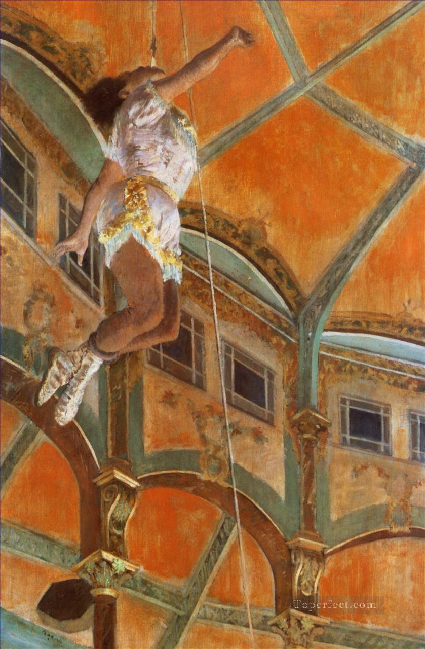 Miss la la en el circo fernando 1879 Edgar Degas Pintura al óleo